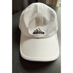 Adidas Adizero White Adjustable Cap Hat Umass Logo On Back NWOT